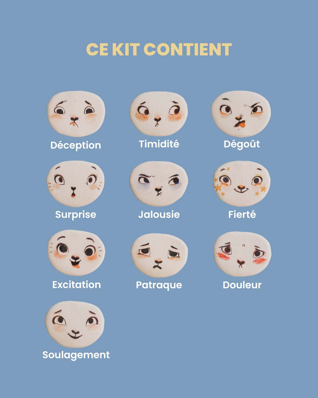 Kit 10 visages Full Émotions