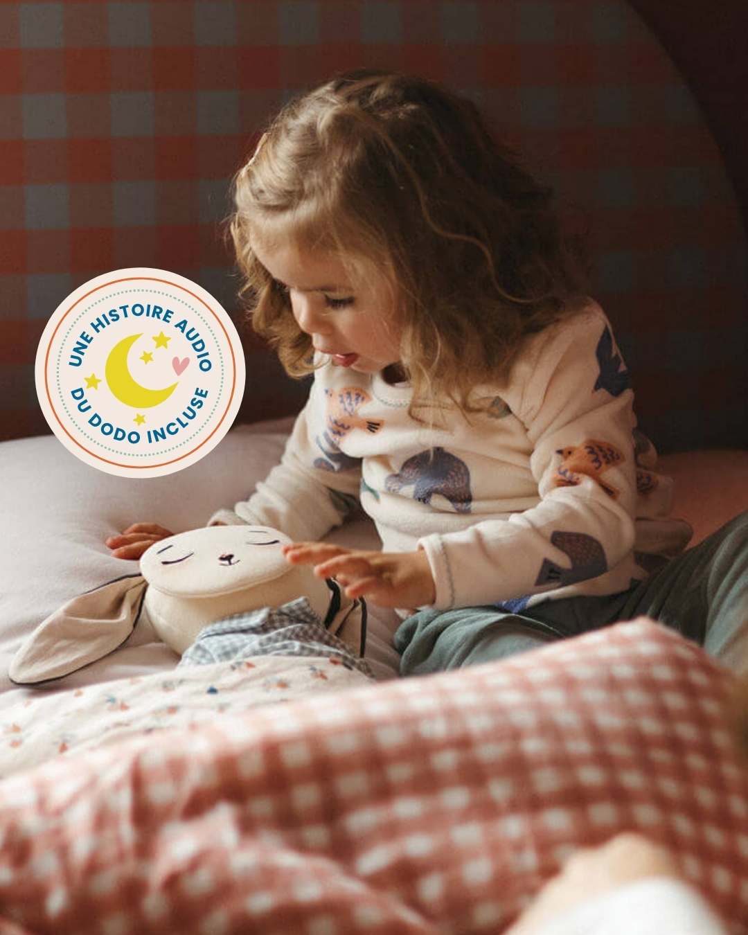 petite fille écoute audio relaxation bonne nuit