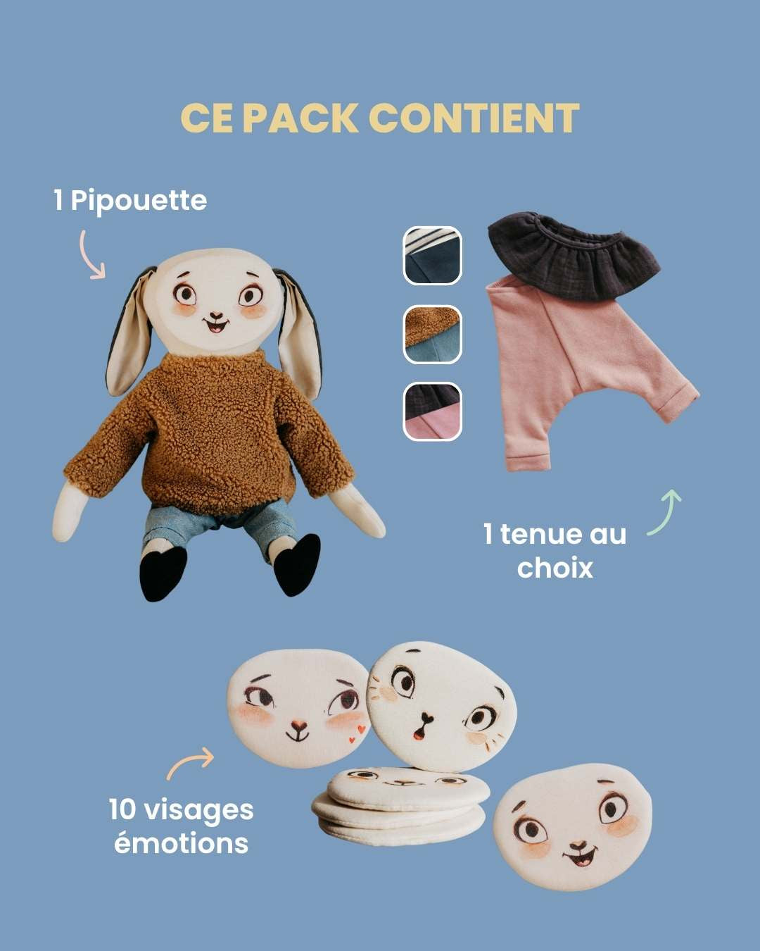 contenu du pack intermédiaire du compagnon des émotions pipouette