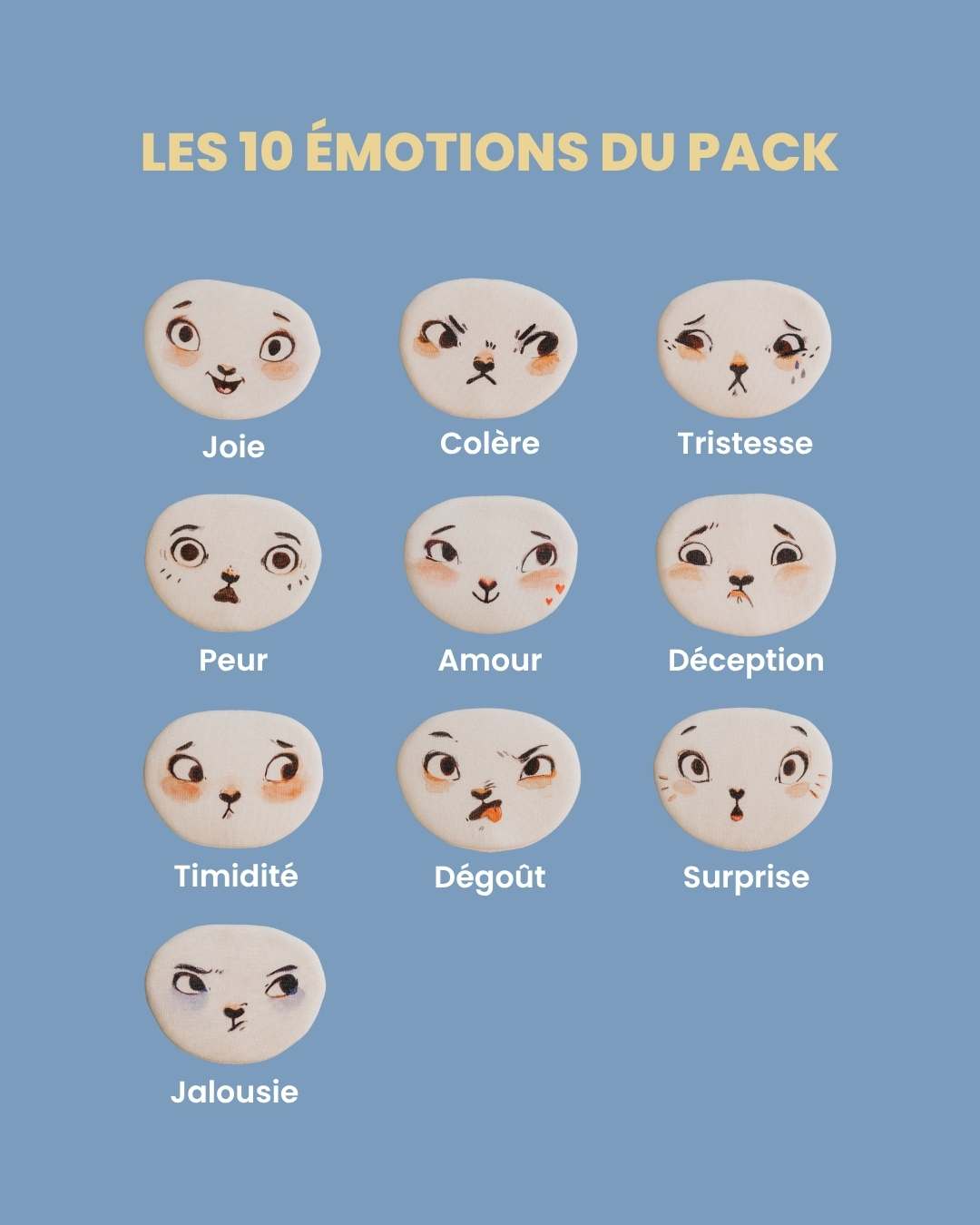 les visages du pack intermédiaire de pipouette