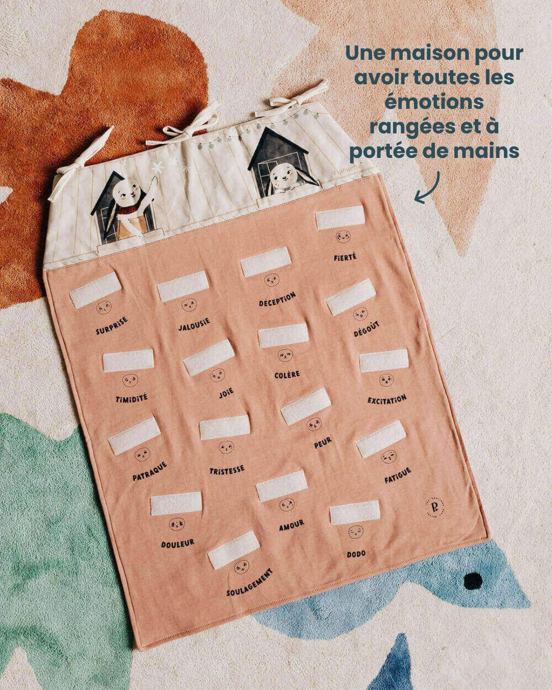 la maison des émotions pour ranger les visages amovibles de Pipouette