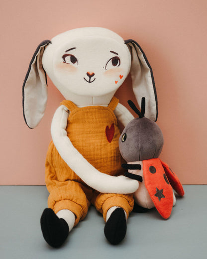 pipouette et peluche coccinelle